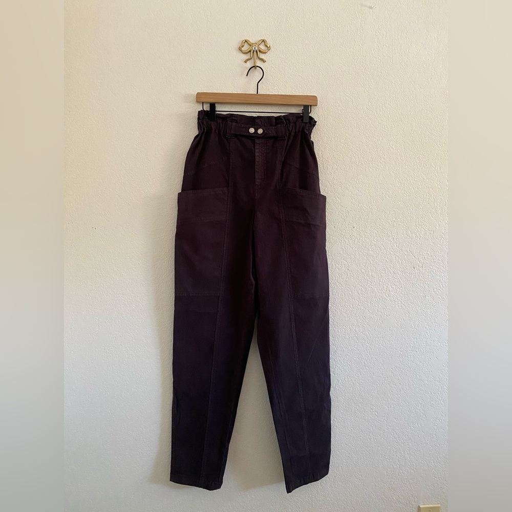Isabel Marant Enucie Paperbag Waist Trousers Linen Cotton Women’s Size 38 (US 6)